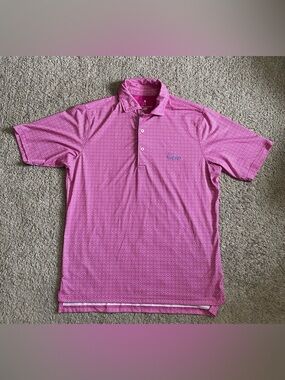 Fairway & Greene Pink Geometric Polo Shirt